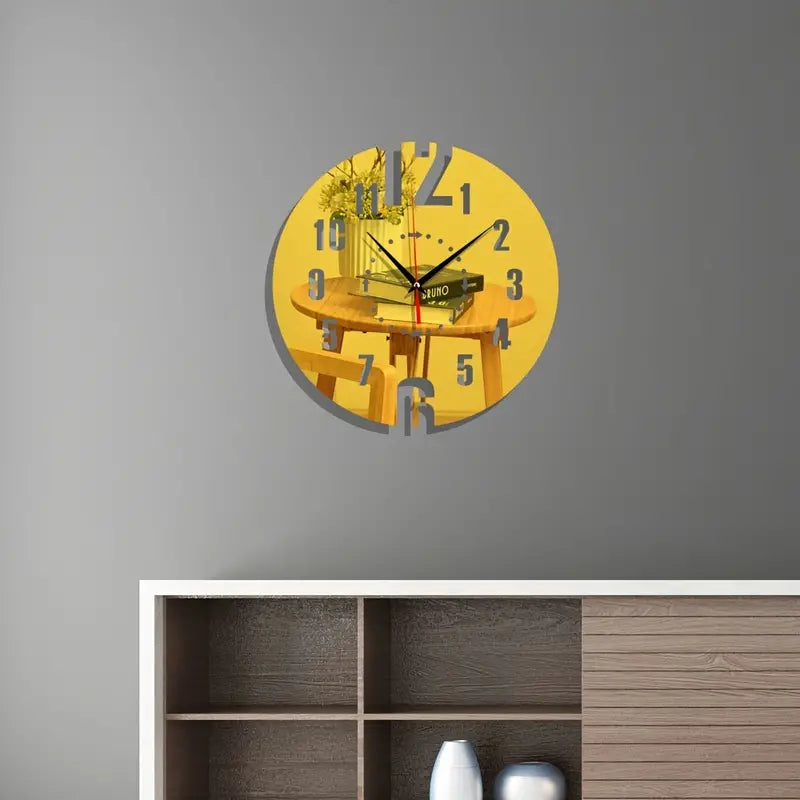 Modern Wall Clock - Acrylic DIY Frameless Design with Silent Movement 4