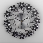 Modern Wall Clock - Elegant Floral Design with Silent Movement Decor 0