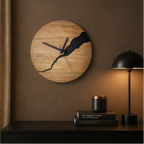 Modern Wall Clock - River-Cut Wood Decor for Timeless Elegance 1