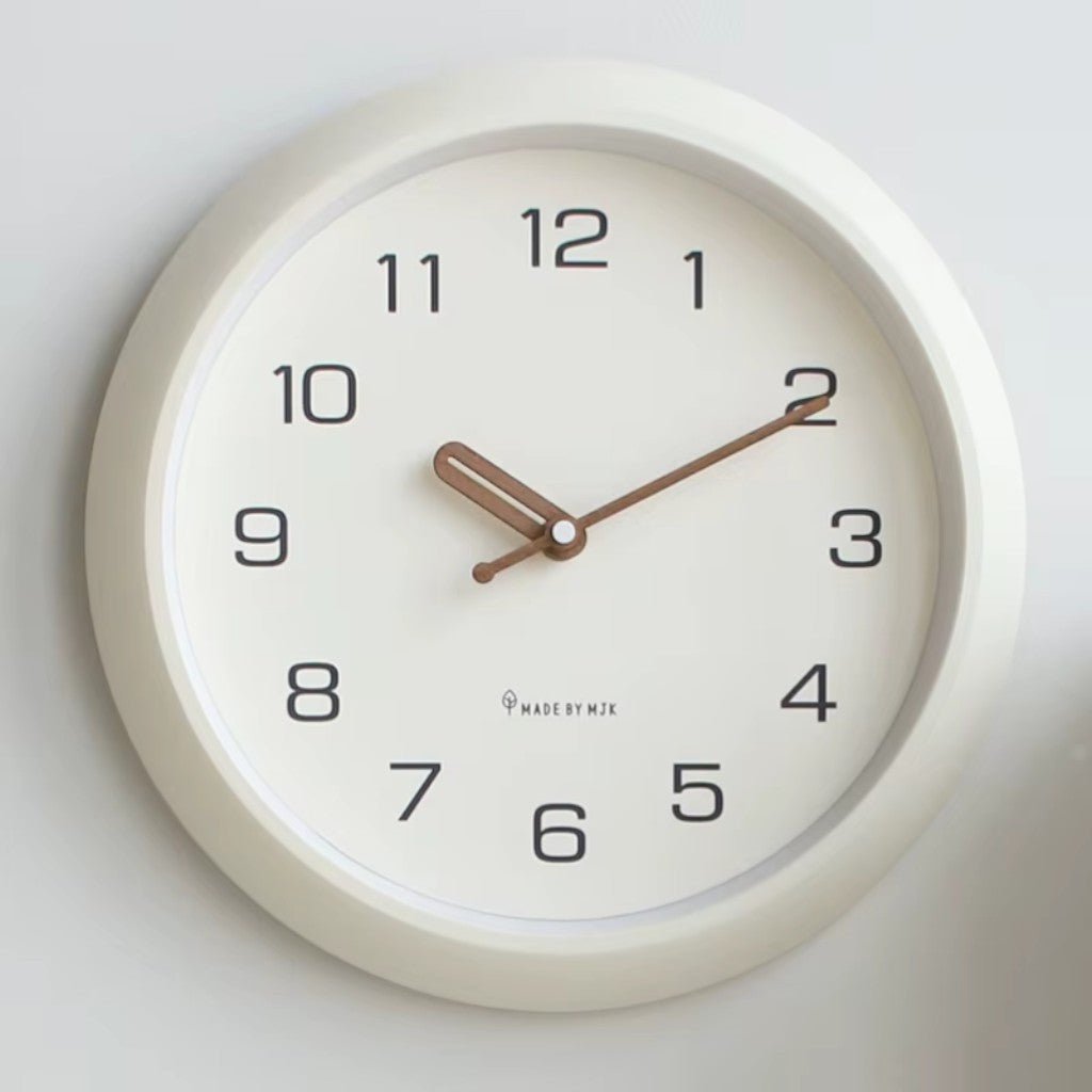 Modern Wall Clock - Silent Scandinavian Cream Decor for Home Interiors 3