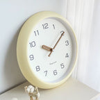 Modern Wall Clock - Silent Scandinavian Cream Decor for Home Interiors 7