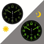 Modern Wall Clock - Silent & Luminous Design for Easy Nighttime Reading 2