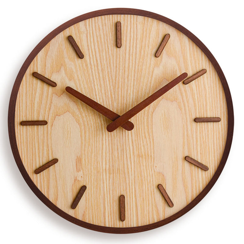 Modern Wall Clock - Solid Walnut Face with Silent Quartz Movement 6