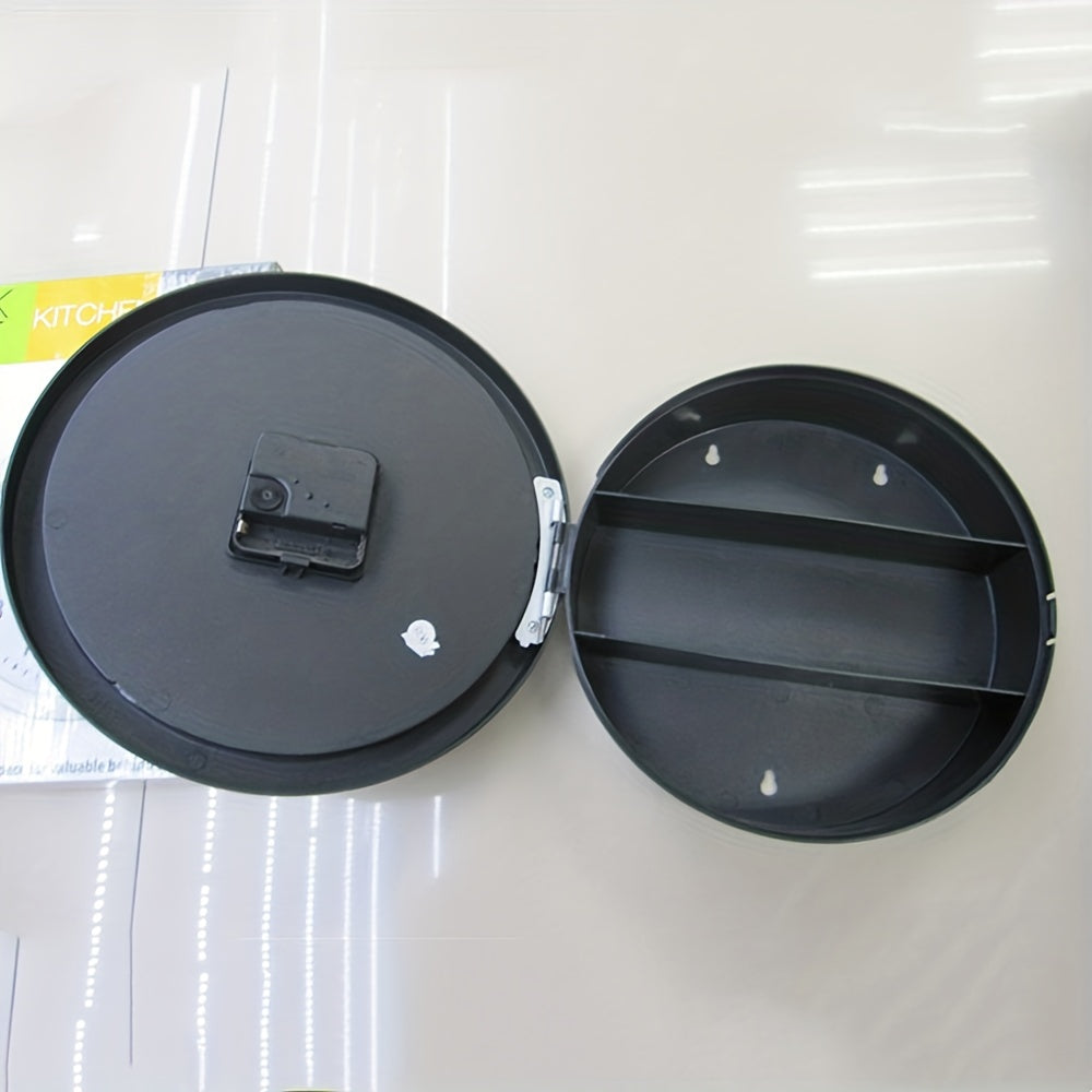 Modern Wall Clock - Stylish Decor with Hidden Storage Compartment 25cm 3