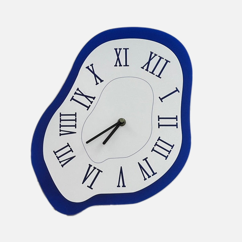 Modern Wall Clock Decor – Unique Irregular Acrylic Design in Black, Blue, and Multicolor – Artistic Timepiece for Home Interiors 0