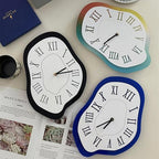 Modern Wall Clock Decor – Unique Irregular Acrylic Design in Black, Blue, and Multicolor – Artistic Timepiece for Home Interiors 1