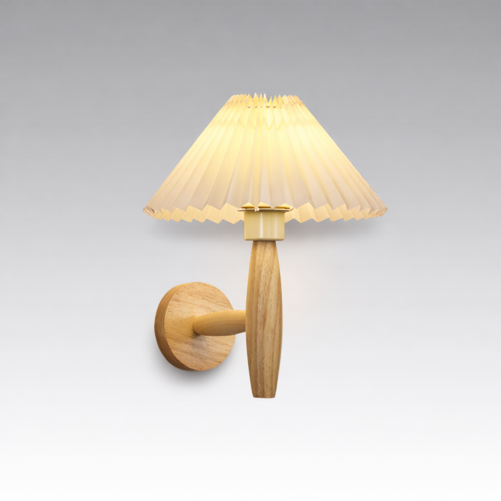 Modern Wall Sconce - Elegant Natural Wood Design for Cozy Spaces 0