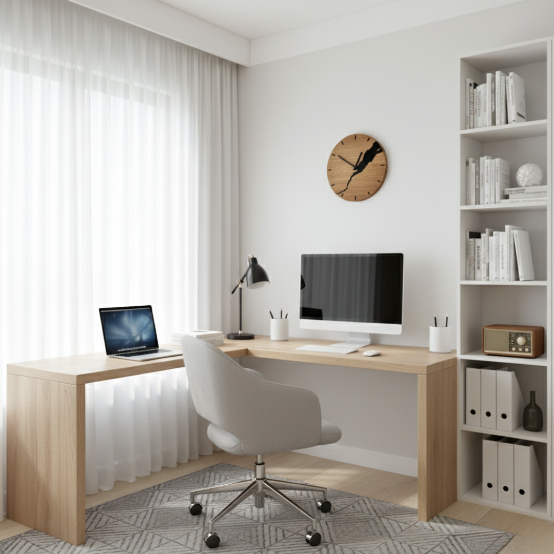 Modern Walnut Wall Clock - Elegant Minimalist Decor for Any Space 3
