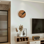 Modern Walnut Wall Clock - Elegant Minimalist Decor for Any Space 4