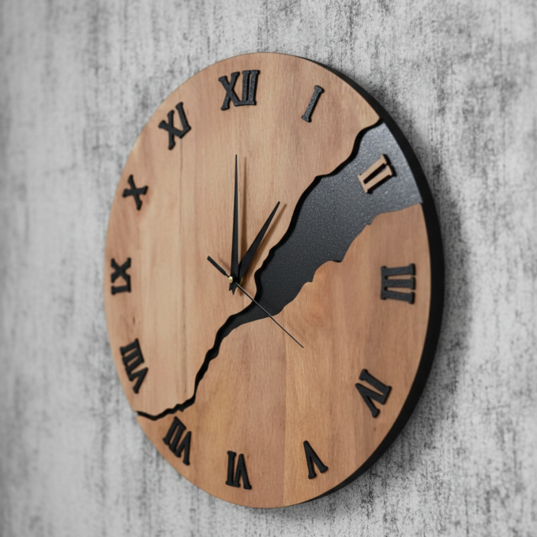 Modern Walnut Wall Clock - Elegant Minimalist Decor for Any Space 7