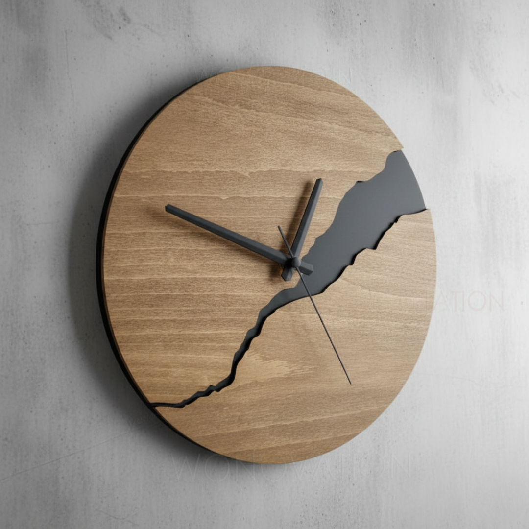 Modern Walnut Wall Clock - Elegant Minimalist Decor for Any Space 8