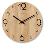 Modern Wooden Wall Clock - Elegant Silent Decor for Any Room 0