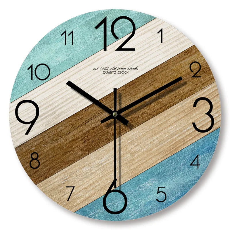 Modern Wooden Wall Clock - Elegant Silent Decor for Any Room 1