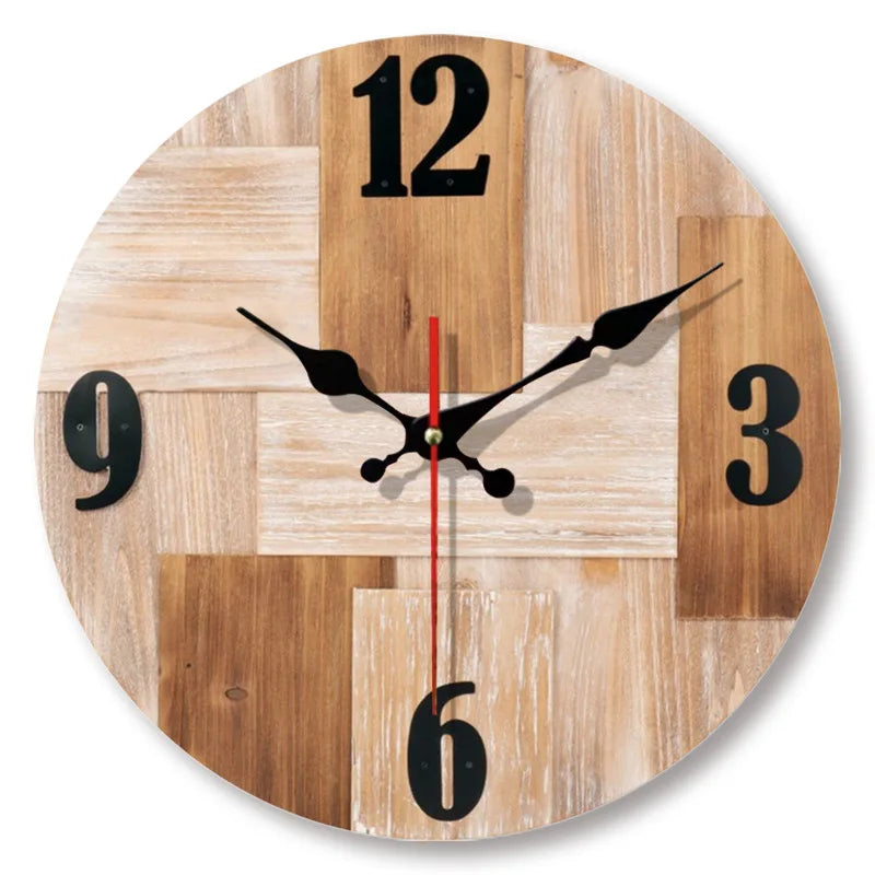 Modern Wooden Wall Clock - Elegant Silent Decor for Any Room 2