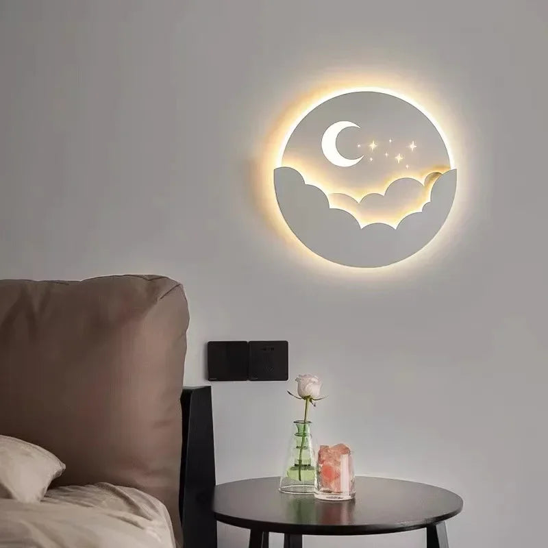 Moon & Stars LED Night Light - Soothing Glow for Kids' Rooms & Cozy Spaces 1