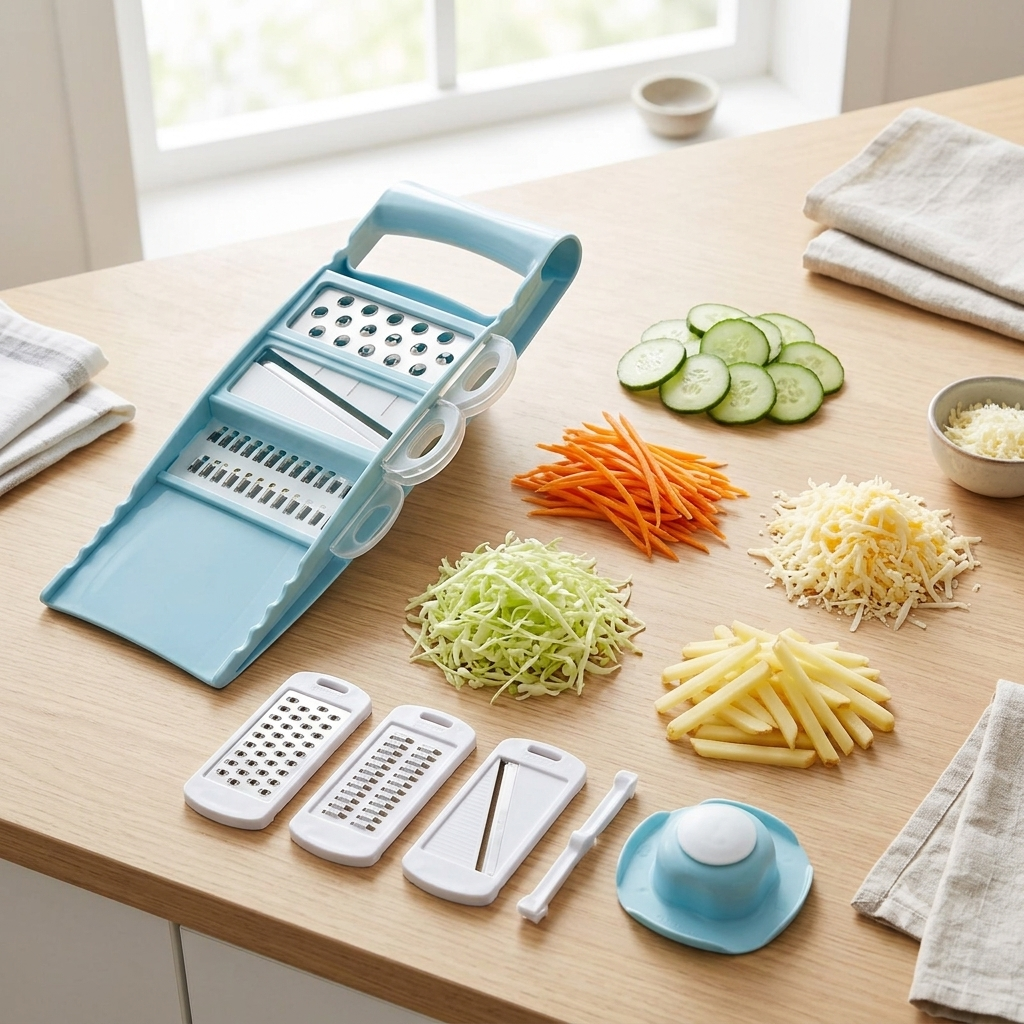Multi Mandoline Slicer Set - 6 Functions for Quick Vegetable Prep 1