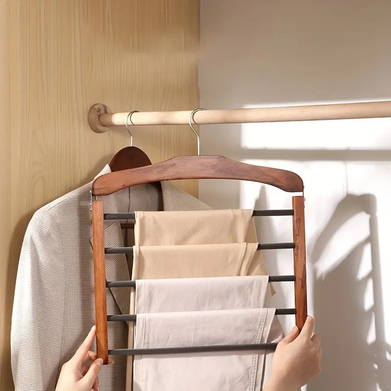 Multi Pants Hanger - Space-Saving Hanger for Efficient Closet Storage 0