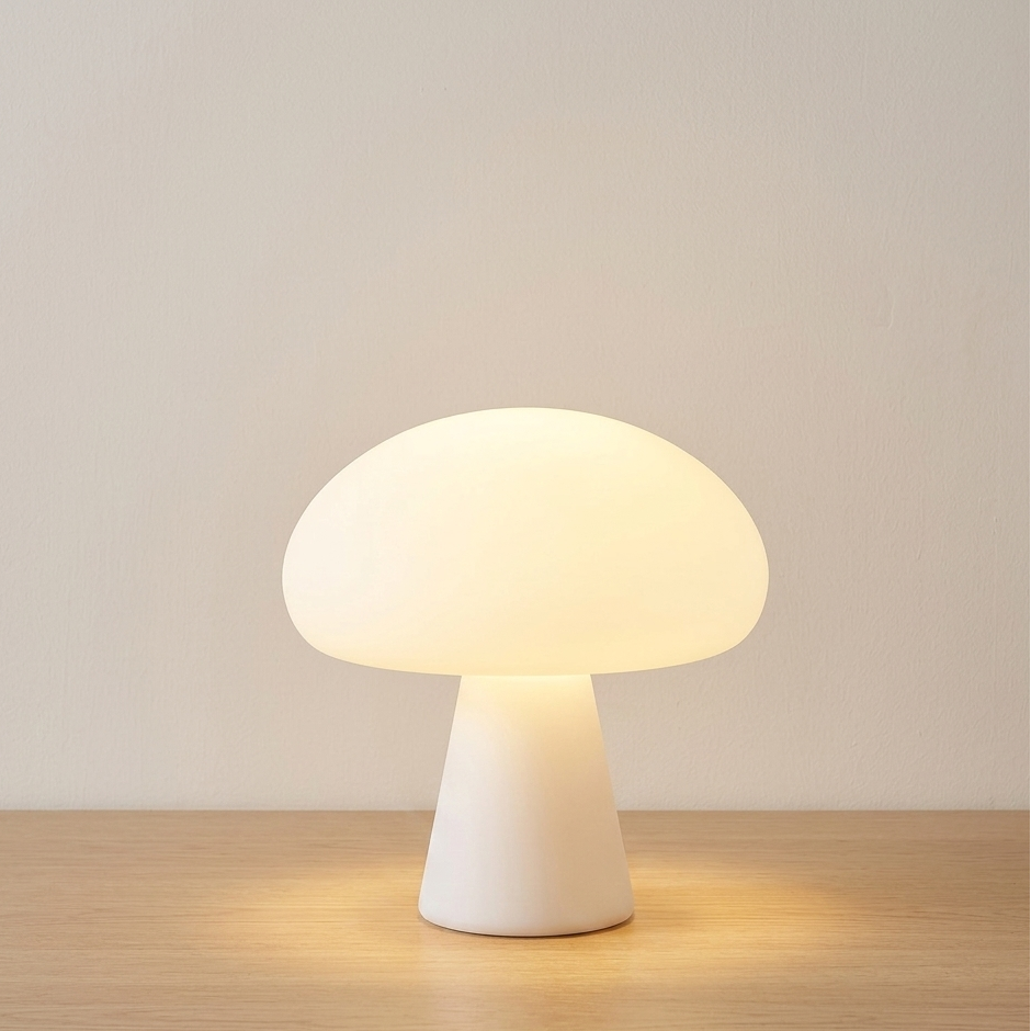Mushroom-Shaped Table Lamp - Cozy Warm White LED Illumination 00