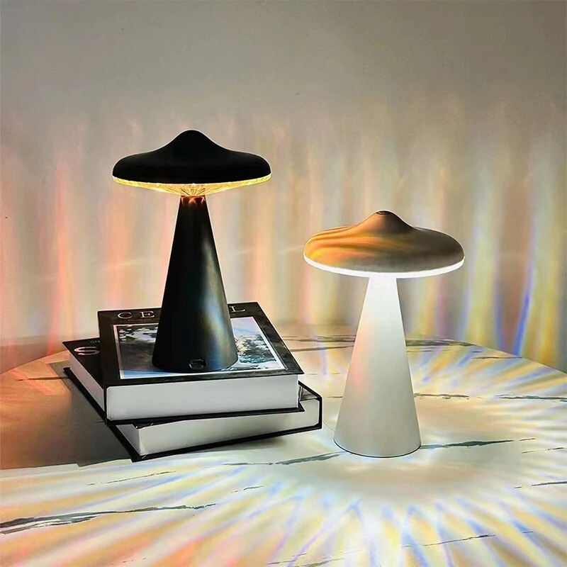 Mushroom LED Table Lamp - Touch Dimmable Warm Light, USB Rechargeable 1