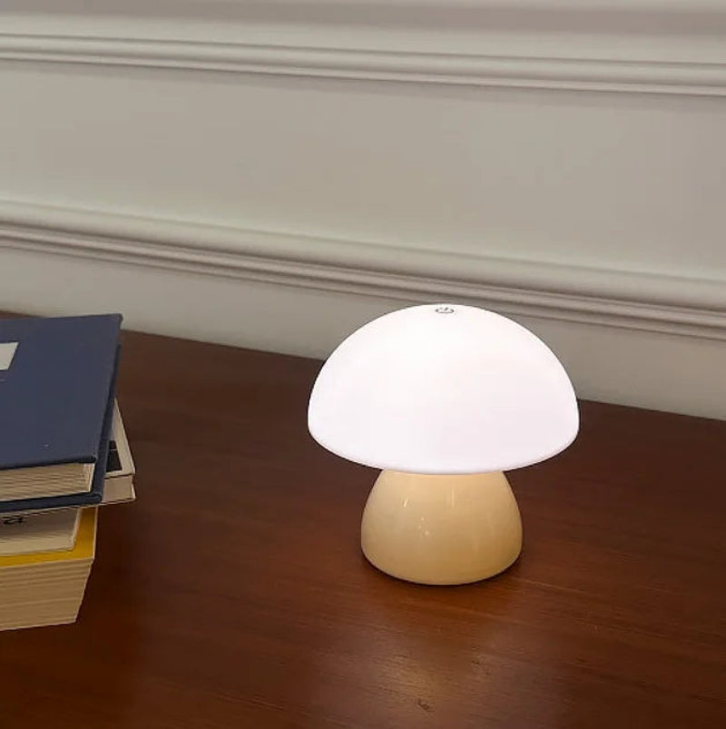 Mushroom LED Table Lamp - USB Rechargeable Cordless Bedside Light 8