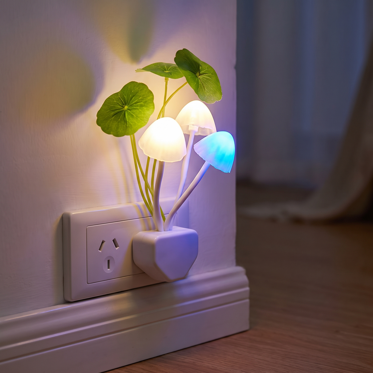 Mushroom Night Light - LED Motion Sensor with 3 Soft Color Options 1