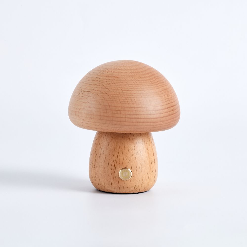 Mushroom Table Lamp - Cordless, Warm White LED, 3 Brightness Levels 15