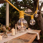 Mustard Festoon Lights - 15 Warm White LEDs for Indoor/Outdoor Ambiance 0