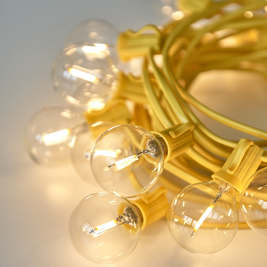 Mustard Festoon Lights - 15 Warm White LEDs for Indoor/Outdoor Ambiance 2