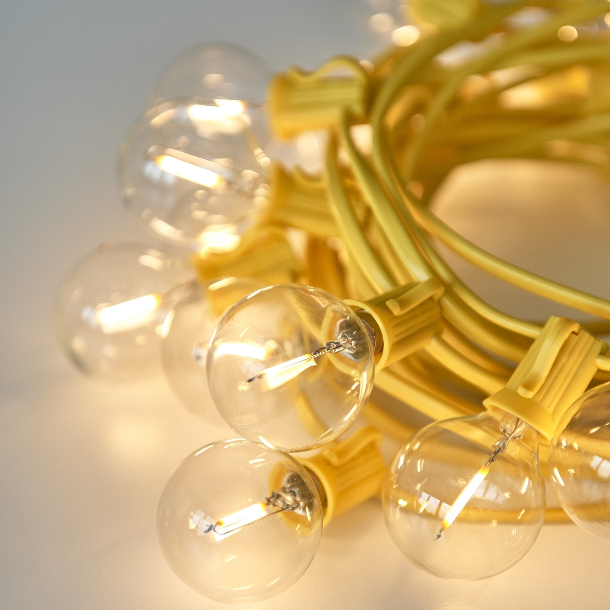 Mustard Festoon Lights - 15 Warm White LEDs for Indoor/Outdoor Ambiance 2