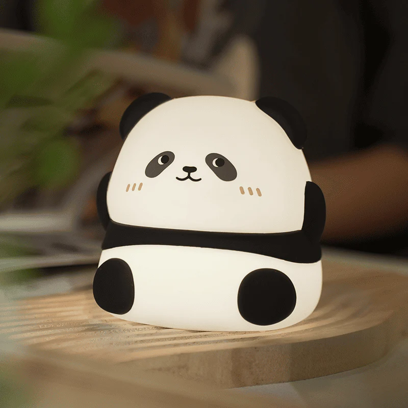 Napping Panda LED Night Light - Soft Glow & Sound Activation 9