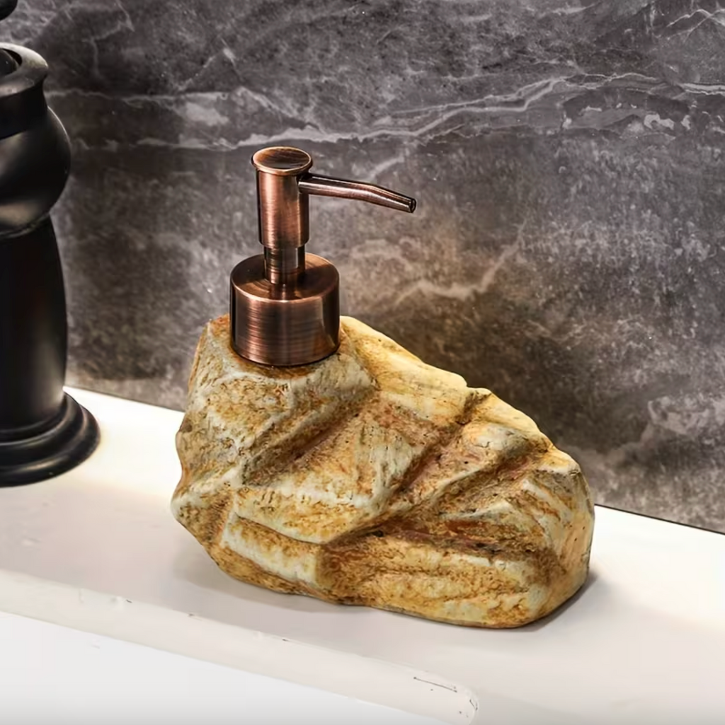 Natural Soap Dispenser - Durable Ceramic for Kitchen & Bathroom Use 0