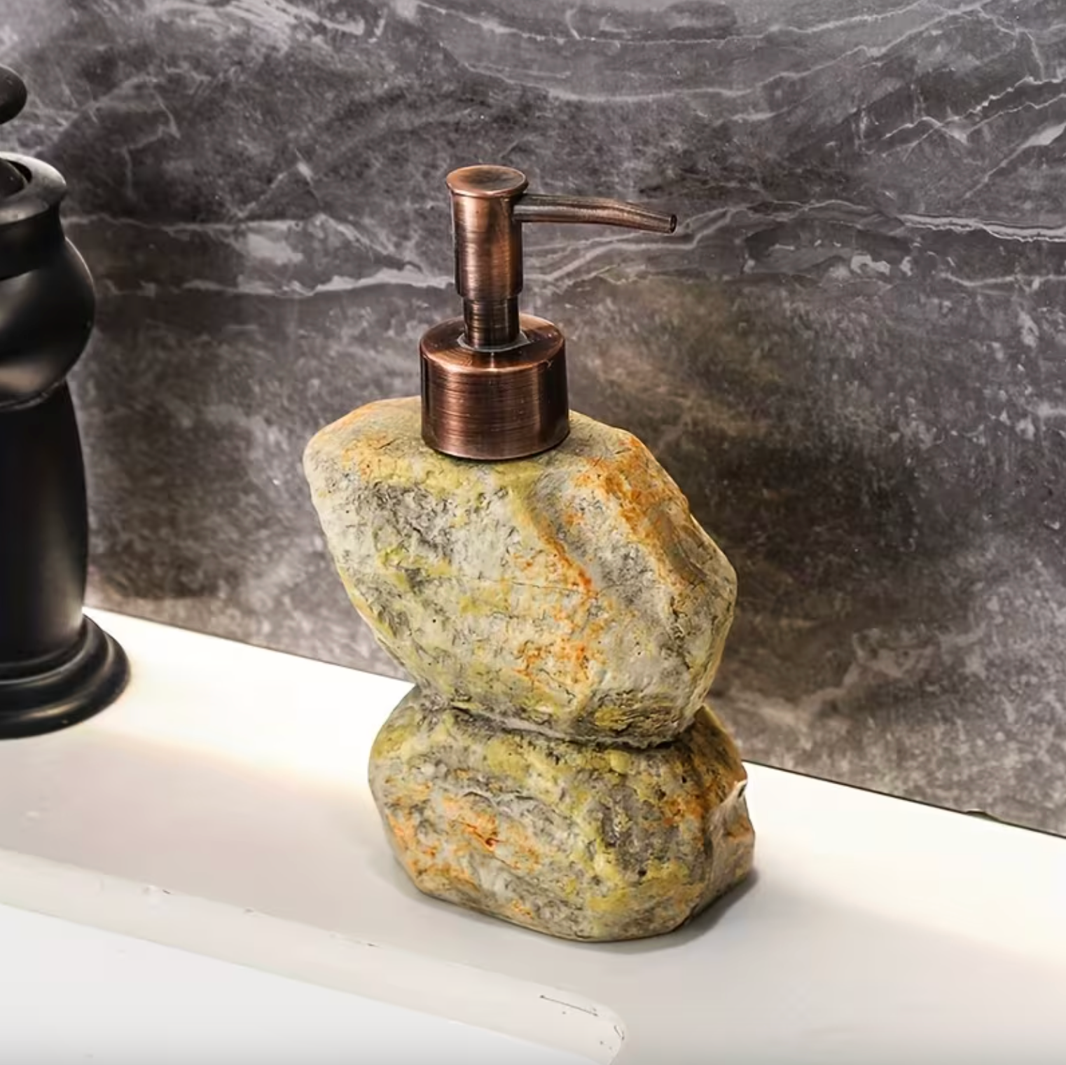 Natural Soap Dispenser - Durable Ceramic for Kitchen & Bathroom Use 2