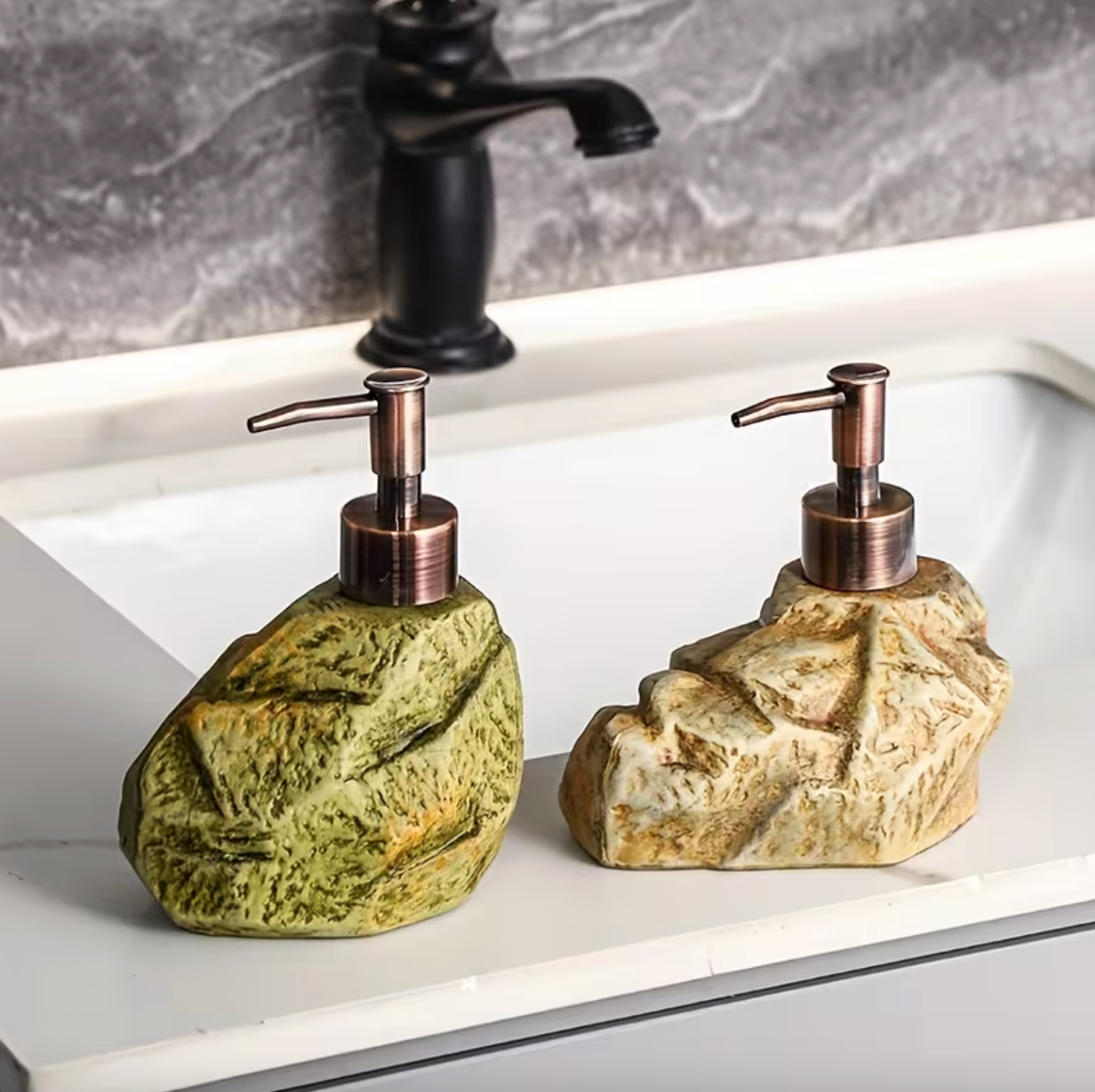 Natural Soap Dispenser - Durable Ceramic for Kitchen & Bathroom Use 5