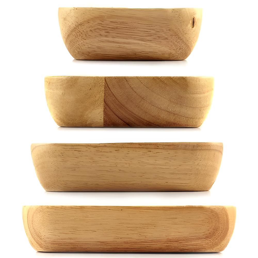 Natural Wood Bowl - Eco-Friendly Large Wooden Bowl for Stylish Serving 0