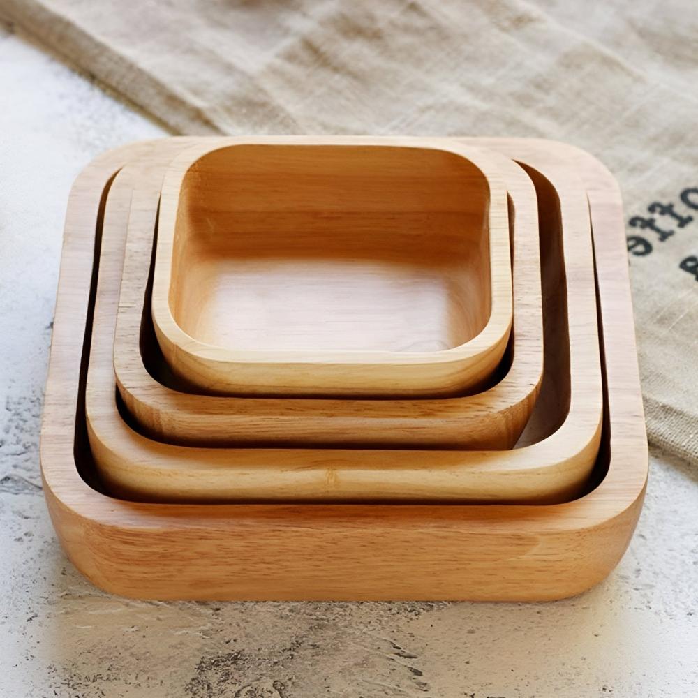 Natural Wood Bowl - Eco-Friendly Large Wooden Bowl for Stylish Serving 1