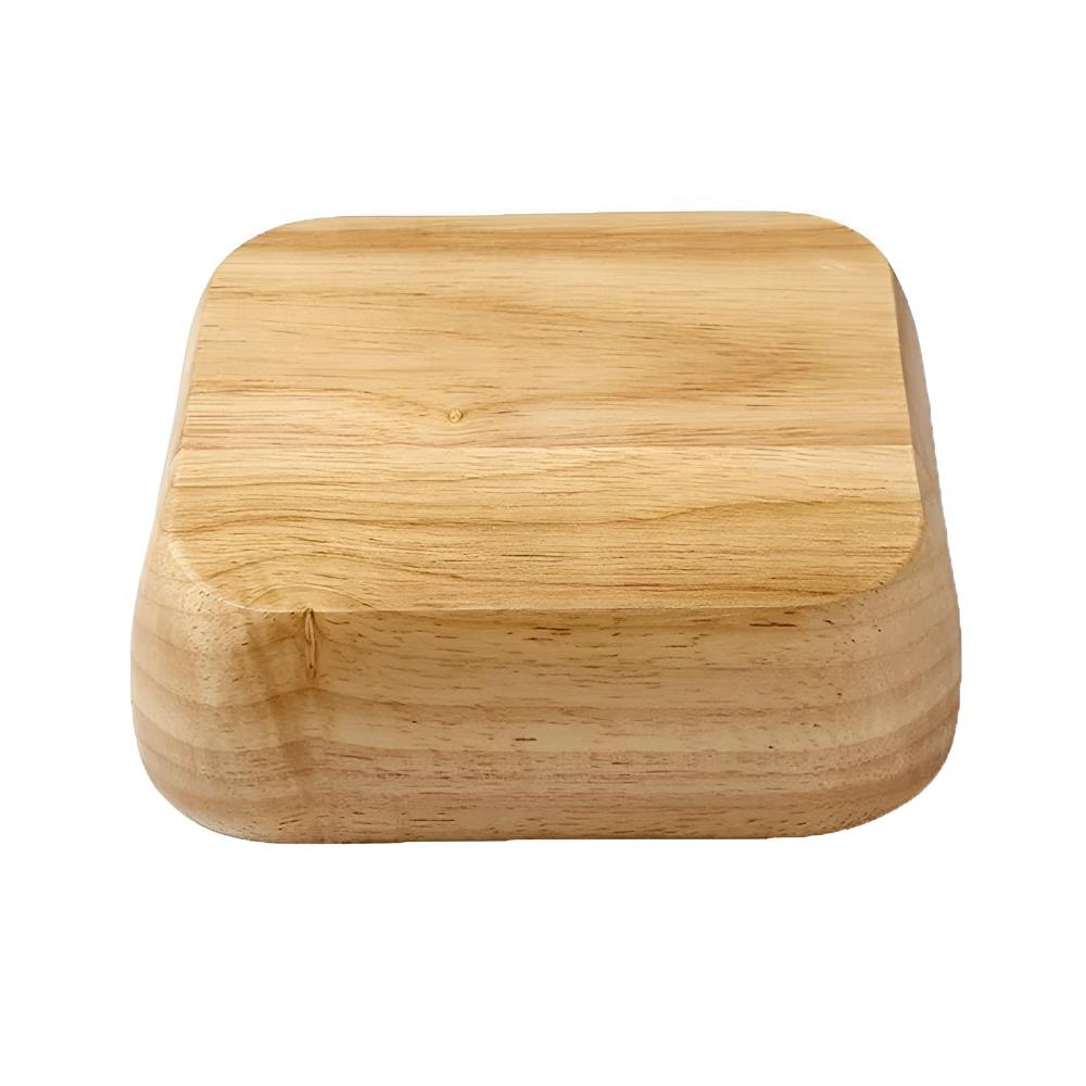 Natural Wood Bowl - Eco-Friendly Large Wooden Bowl for Stylish Serving 4
