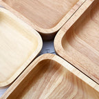 Natural Wood Bowl - Eco-Friendly Large Wooden Bowl for Stylish Serving 6