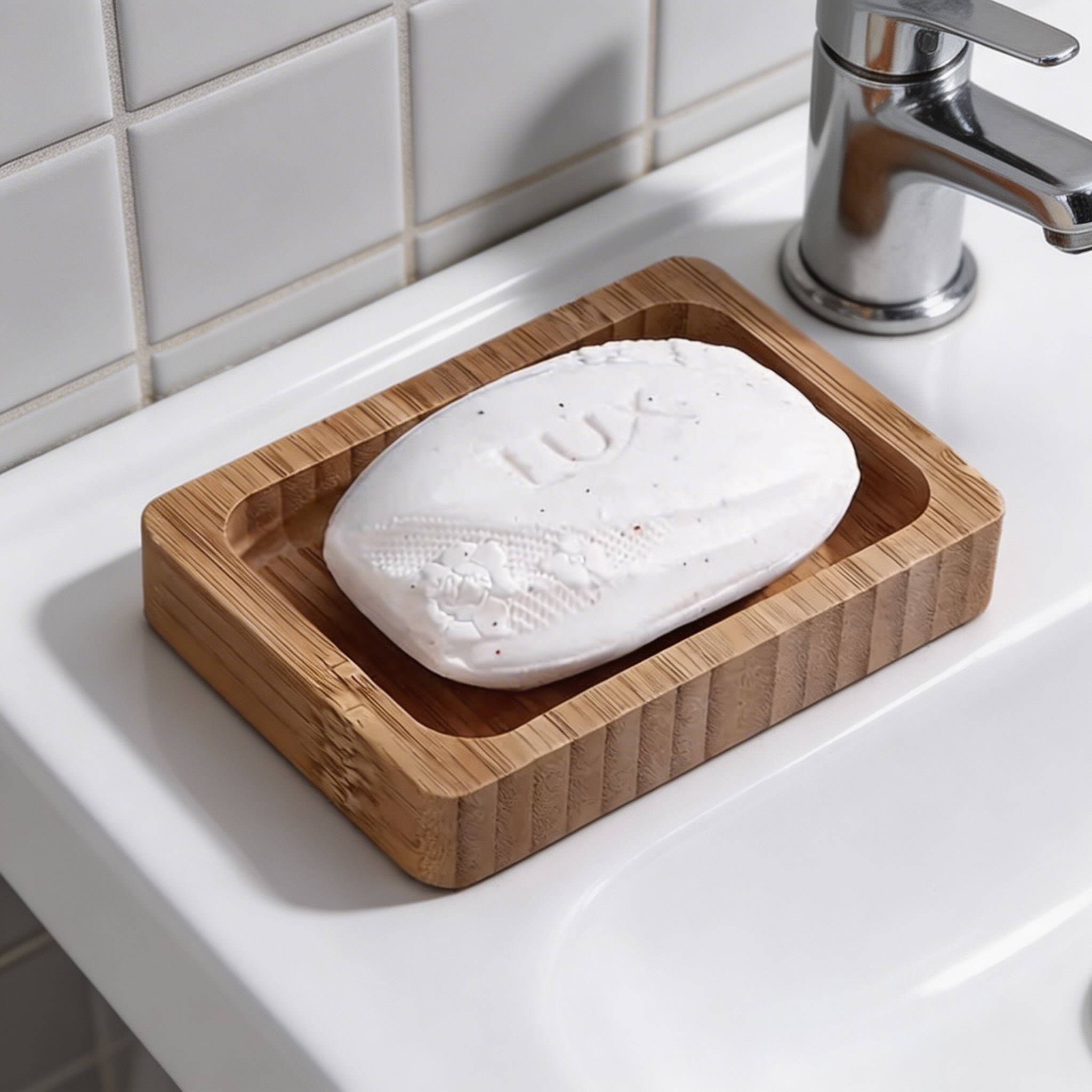 Natural Wooden Soap Dish - Eco-Friendly Bar Soap Holder for Drying Soap 2