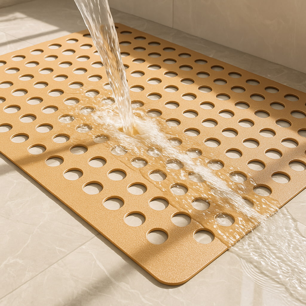 Non-Slip Shower Mat with 100 Suction Cups and 250 Drain Holes – Quick-Dry Bath Mat for Bathroom Safety 2