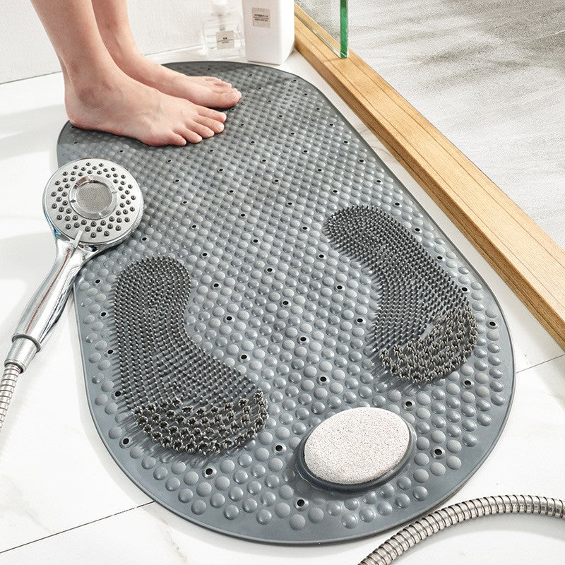 Non-Slip Shower Mat with Exfoliating Scrubber - 16 x 32 Anti-Slip Bath Mat for Safe Daily Use 1