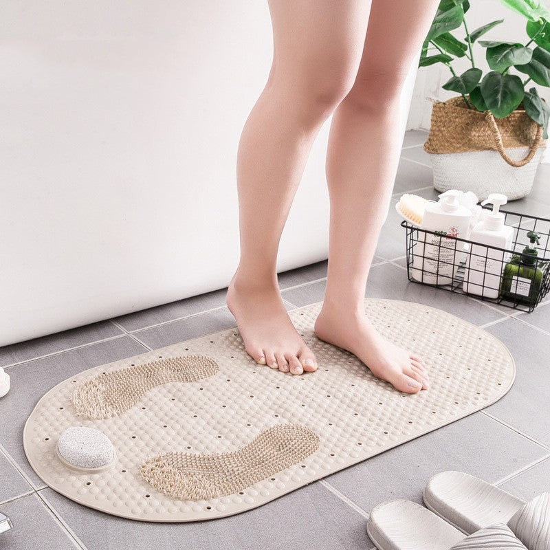 Non-Slip Shower Mat with Exfoliating Scrubber - 16 x 32 Anti-Slip Bath Mat for Safe Daily Use 4
