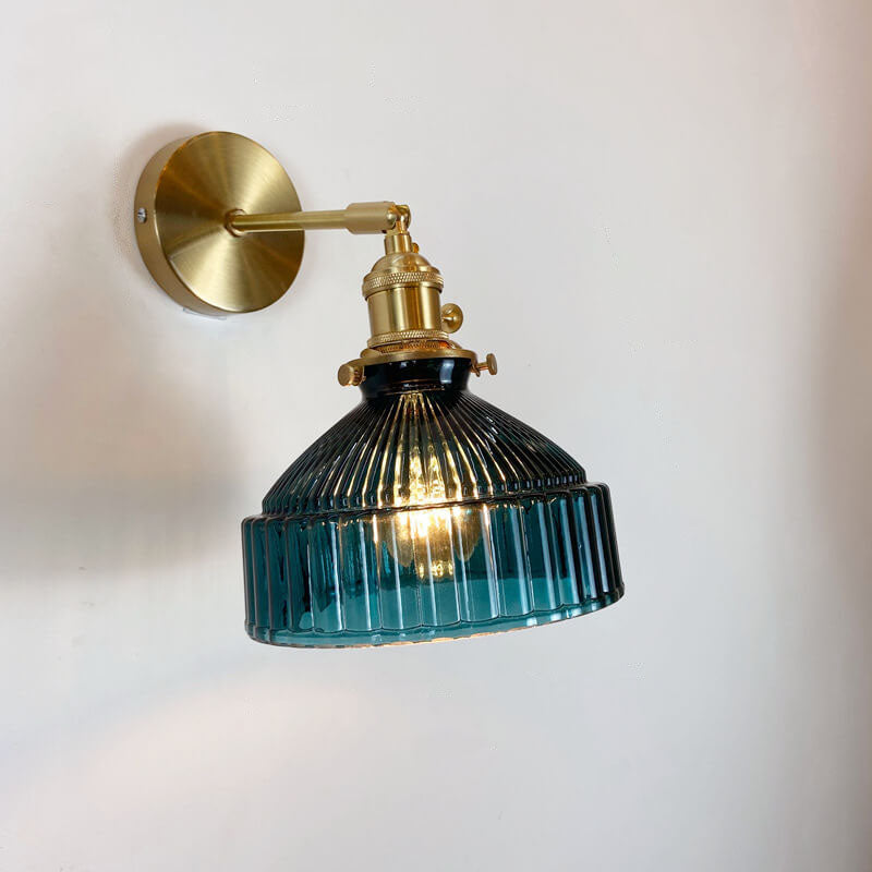 Nordic Brass Glass Dome Wall Sconce - Elegant Ambient Lighting, 1-Light 2