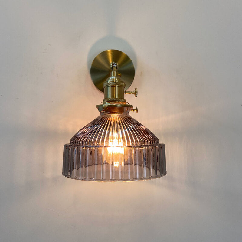 Nordic Brass Glass Dome Wall Sconce - Elegant Ambient Lighting, 1-Light 5