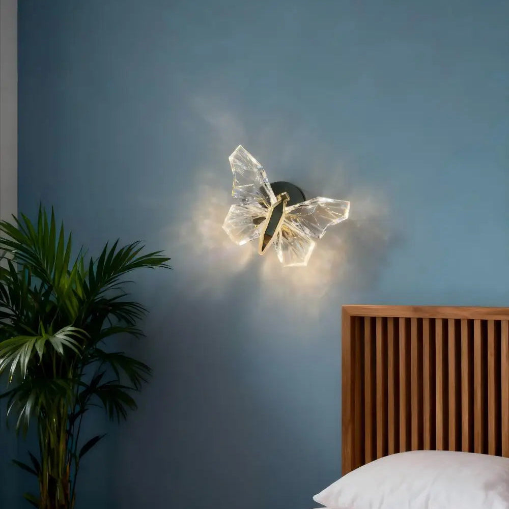 Nordic Butterfly LED Wall Sconce – Modern Metal and Acrylic Wall Light for Ambient Lighting in Bedrooms and Living Rooms 5