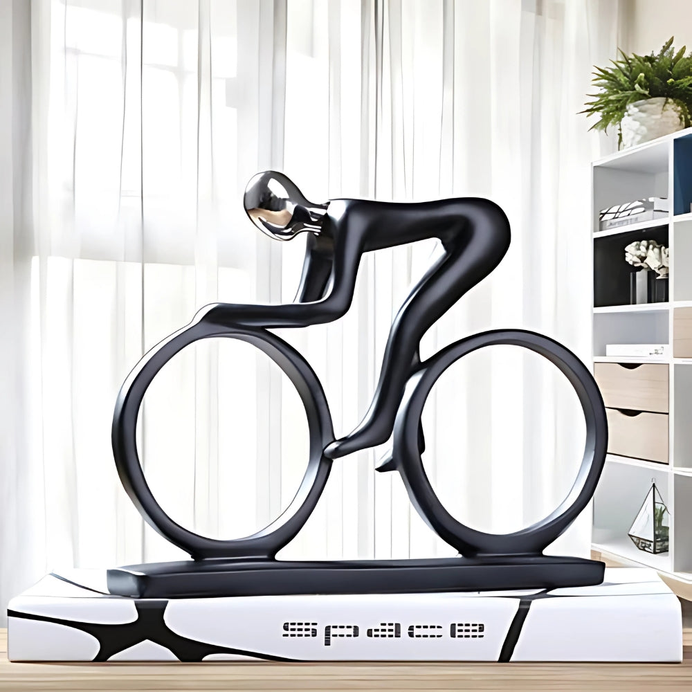 Nordic Cyclist Sculpture - Elegant Home Decor for Wall & Room Style 2