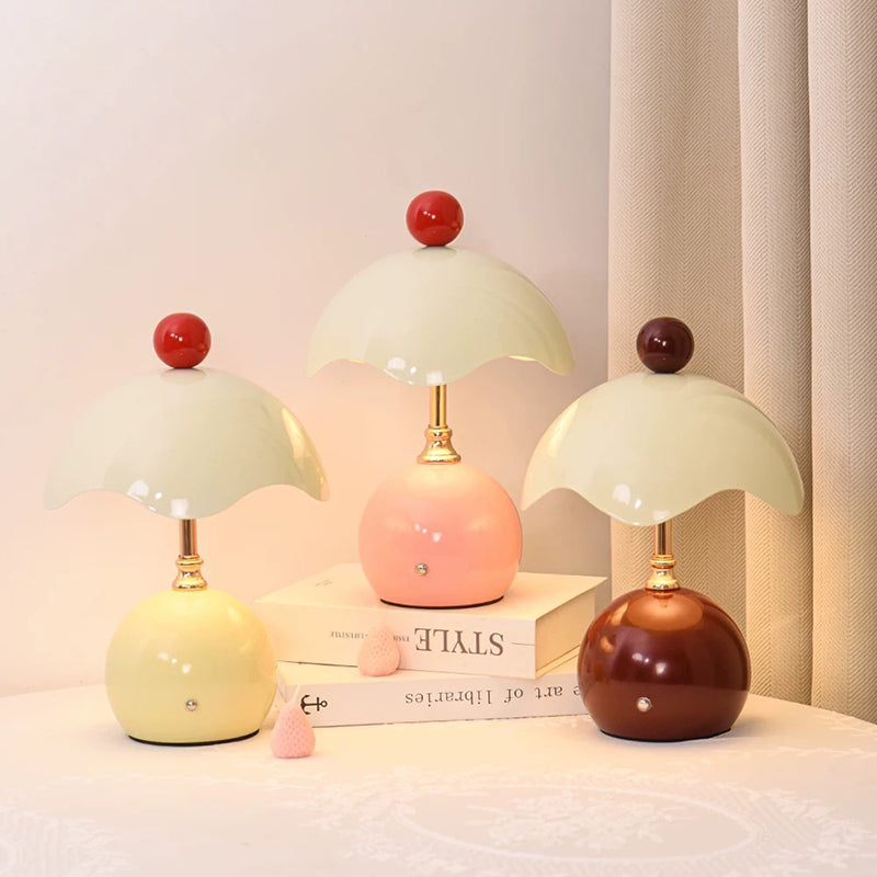 Nordic Iron Eggshell Table Lamp - Adjustable Color & Brightness, USB & Cordless 1