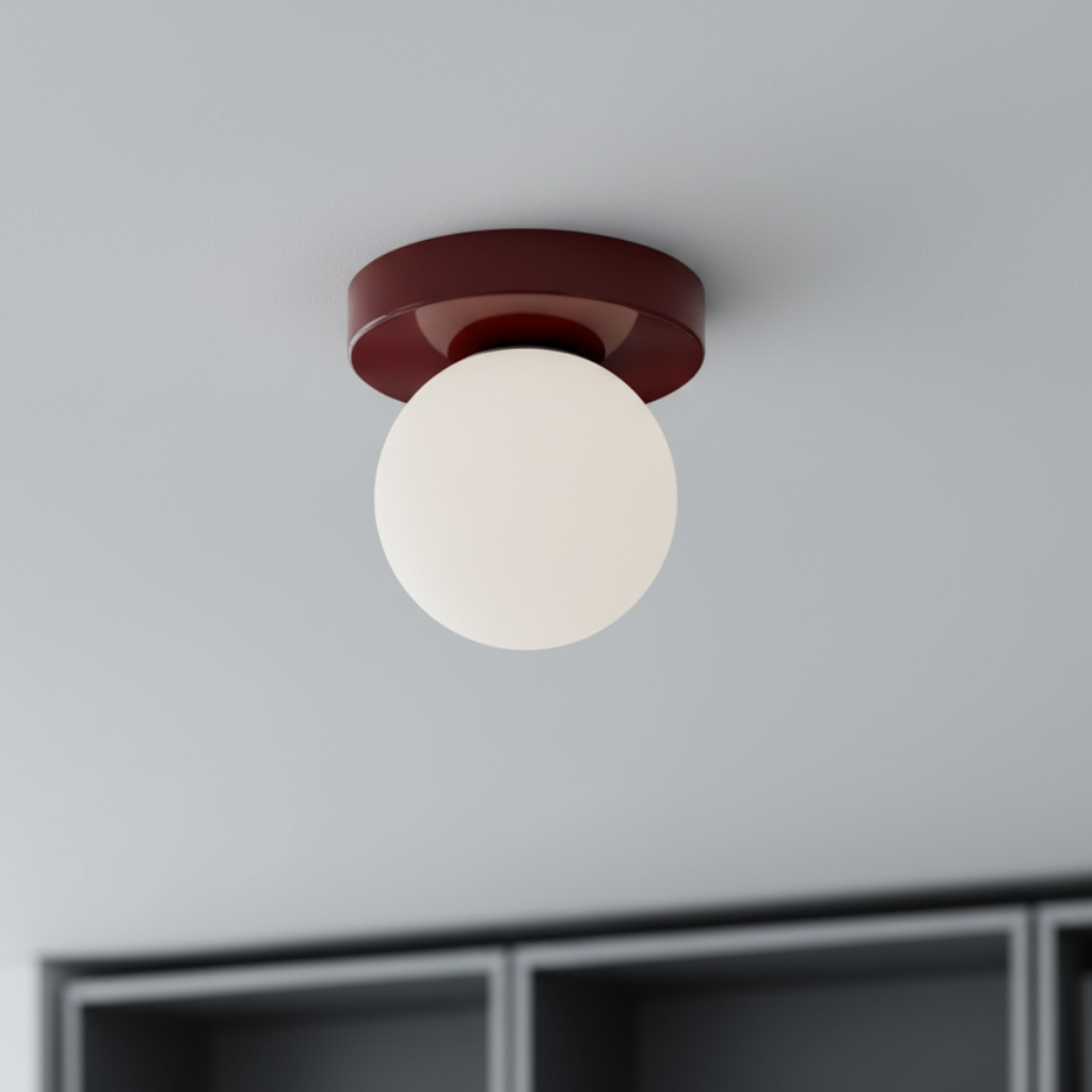 Nordic Minimalist Light Fixture - Frosted Glass Globe Wall Sconce or Ceiling Mount 0