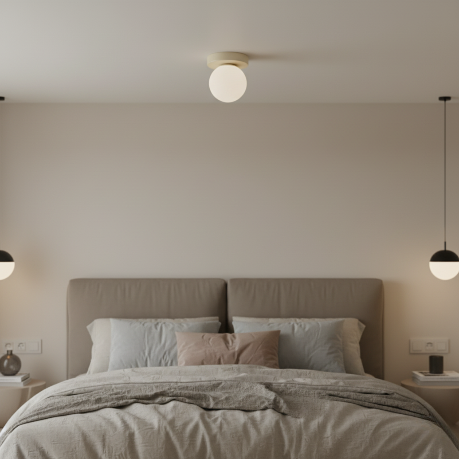 Nordic Minimalist Light Fixture - Frosted Glass Globe Wall Sconce or Ceiling Mount 2