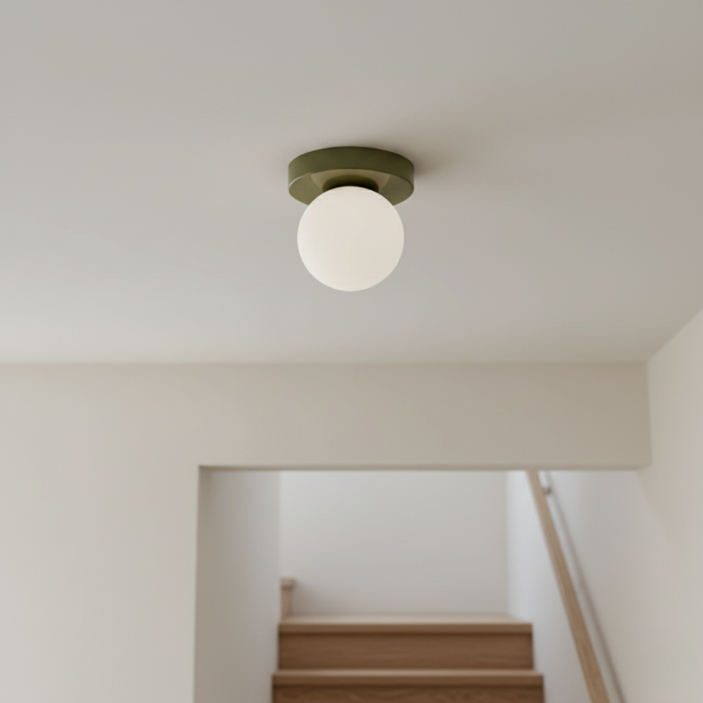 Nordic Minimalist Light Fixture - Frosted Glass Globe Wall Sconce or Ceiling Mount 3