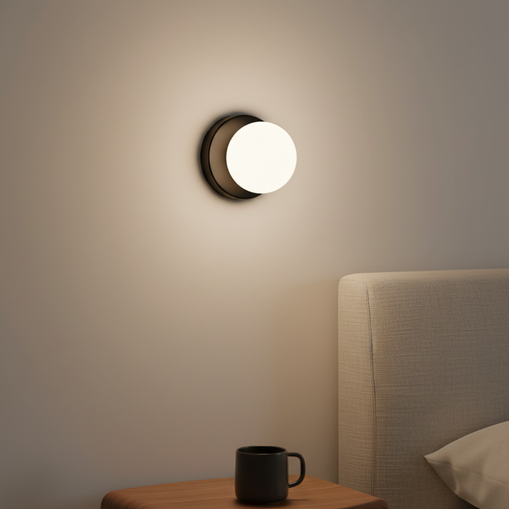 Nordic Minimalist Light Fixture - Frosted Glass Globe Wall Sconce or Ceiling Mount 7